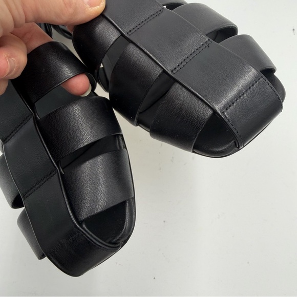 NEW Everlane Black Leather Fisherman Day Sandal in Size 9 - Picture 7 of 14